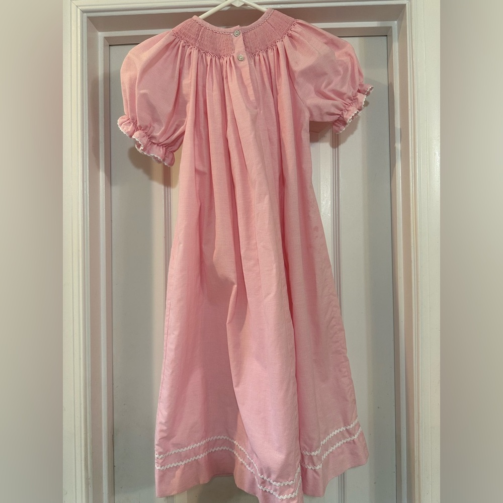 Southern Sunshine Kids Bunny Smocked Dress (7y) - Picture 3 of 7